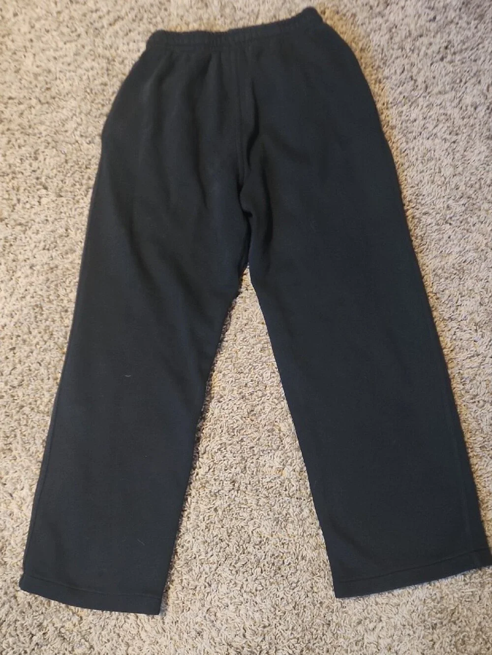 Nike Kids Black Sweatpants with White Swoosh